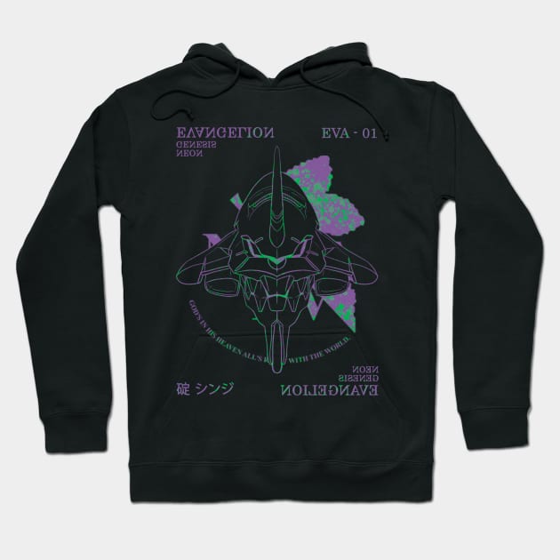 eva 01 - database Hoodie by estevom